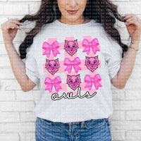 Owls Pink coquette