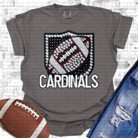 Cardinals rhinestone football