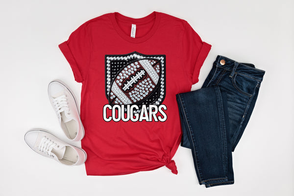 Cougars Rhinestone football