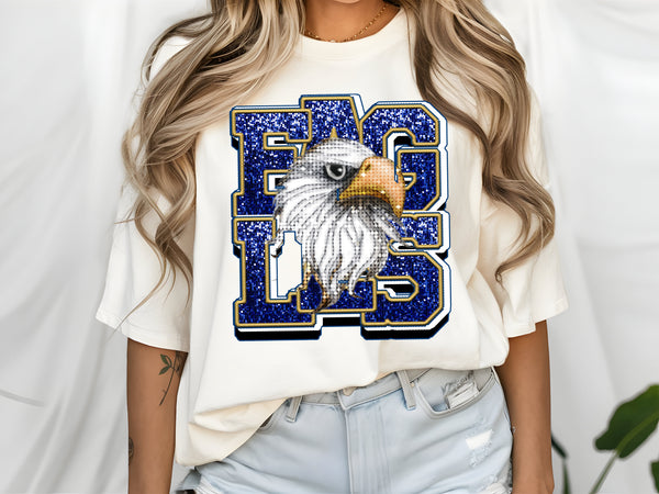 Eagles sequin mascot overlay