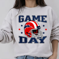 Game day football helmet red and blue