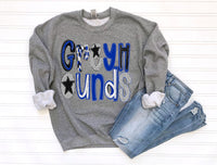 Greyhounds Funky Alpha Dots Blue