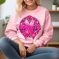 Hornets Pink sequin circle