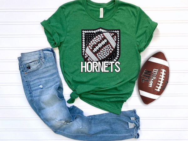 Hornets Rhinestone football