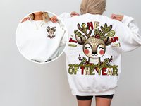 It's The most wonderful time of the year reindeer pocket and back