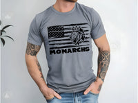 Monarchs distressed flag