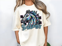 Stallions rhinestone check