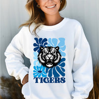 Tigers Boho Floral Royal blue