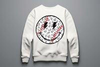 Baseball Smiley DTF