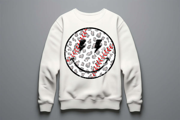 Baseball Smiley DTF