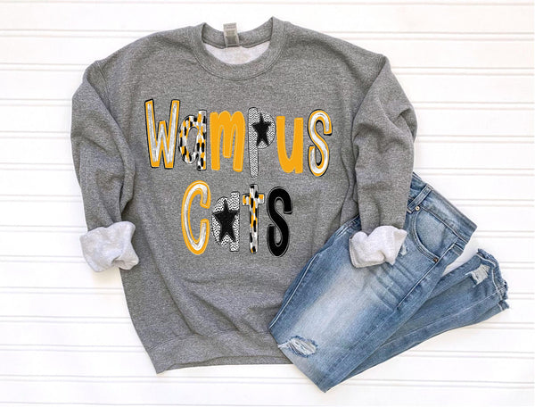 Wampus Cats Funky Alpha Dots Gold