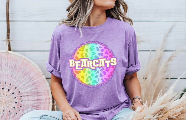 Bearcats pastel leopard circle