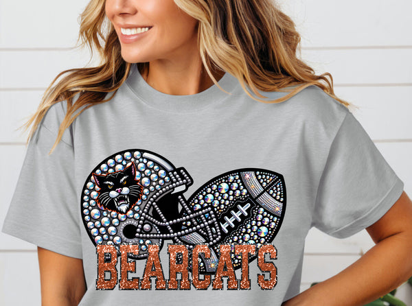 Bearcats Rhinestone football helmet