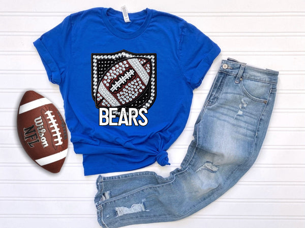 Bears Rhinestone Football