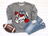 Bulldogs  REtro Football Mascot DTF