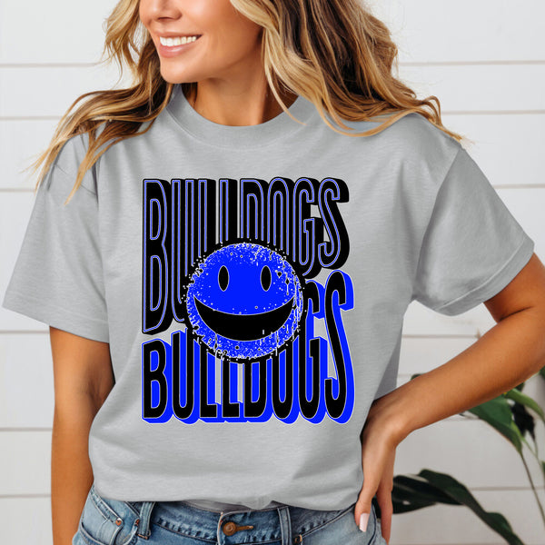 Bulldogs Smiley face Royal Blue