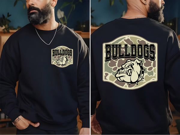 Bulldogs Camo Left chest and back