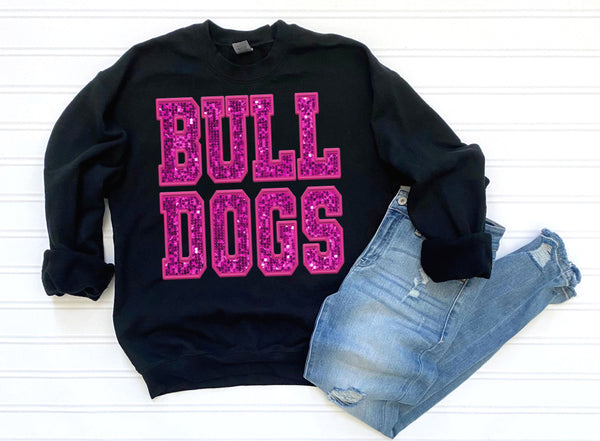 Bulldogs Pink Faux Sequin 2023