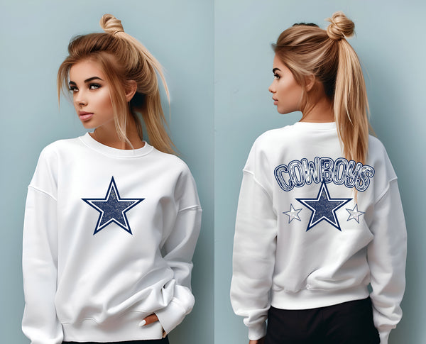 Cowboys Glitzy front and back