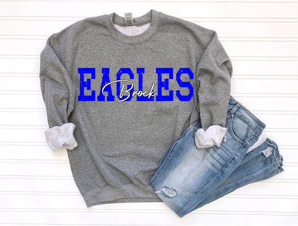 Eagles brock Sports Block Blue DTF