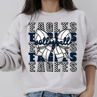 Eagles Royal Check volleyballl bow