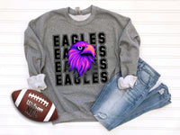 Eagles Neon Stacked  2023 DTF
