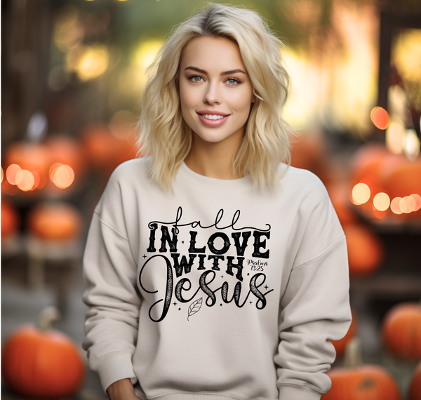 Fall in love with Jesus DTF Transfer