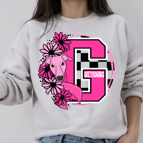 Greyhounds PInk floral