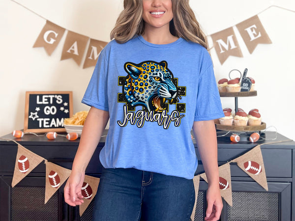 Jaguars rhinestone check