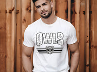 Owls athletic stripes