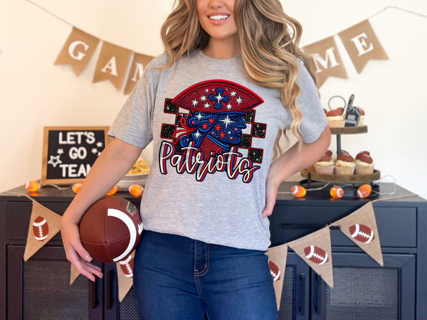 Patriots Rhinestone Check