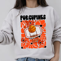 Porcupines Basketball Floral