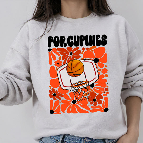 Porcupines Basketball Floral