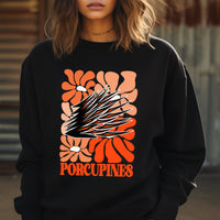 Porcupines boho floral with quills