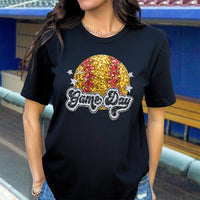 Game Day Softball Faux Sequin DTF