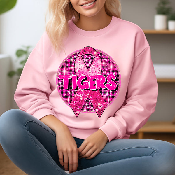 Tigers Pink sequin circle