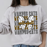 Wampus Cat check volleyball bow