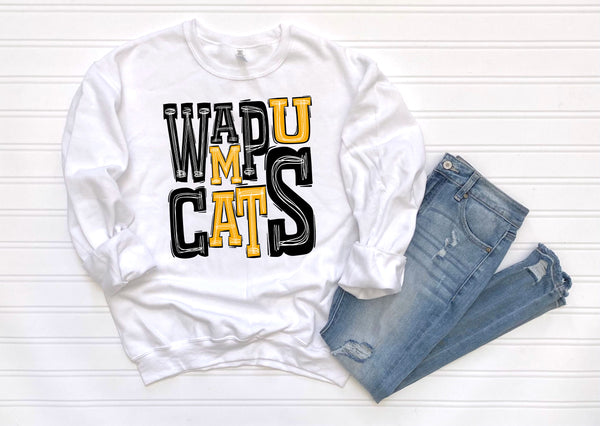 Wampus Cats Scribble Letter DTF