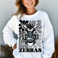 Zebras boho floral