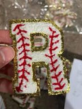 Baseball Chenille Letters Patches In Stock
