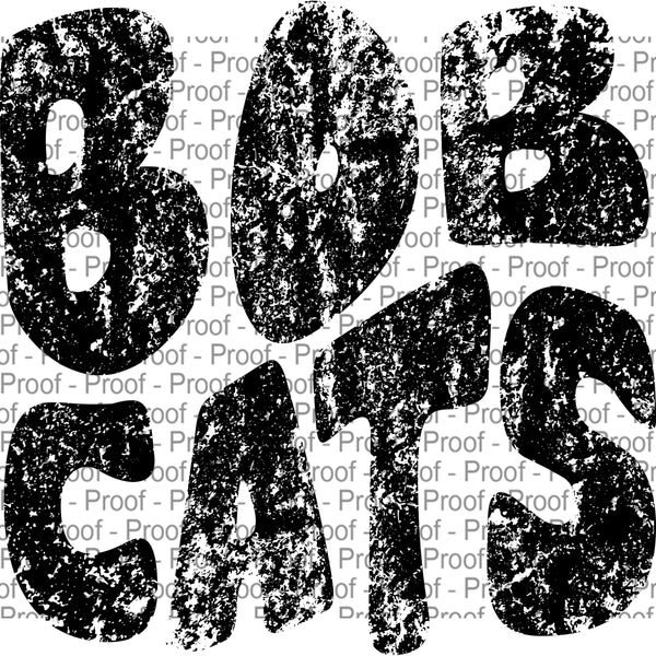 Bobcats Oversized Wavy Grunge Digital File for Sublimation