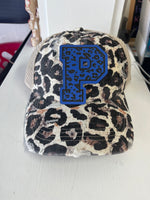 Leopard Letters Leatherette Hat Patch