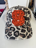 Leopard Letters Leatherette Hat Patch