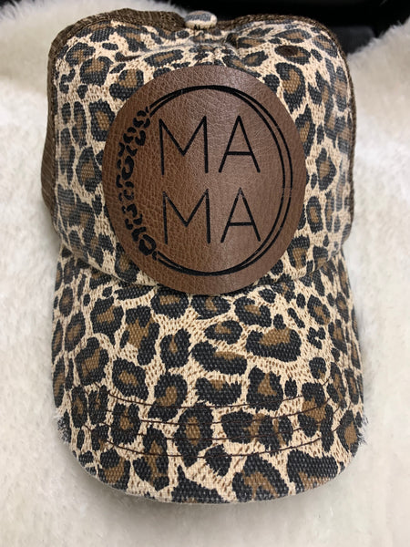 MAMA leopard Hat Patch
