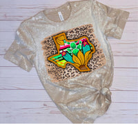 Leopard Turquoise Funky Texas Sublimation Transfer A31
