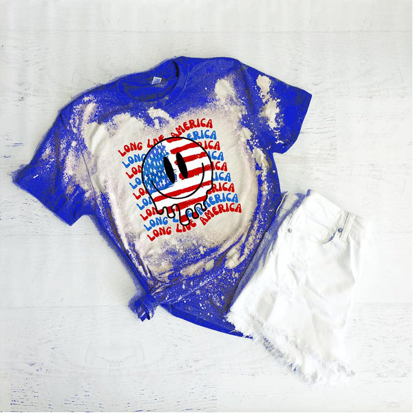 Long Live America Smiley Face Sublimation Transfer