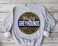 Greyhounds Circle Cheetah Frame Sublimation Transfer