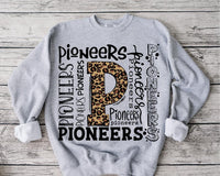 Pioneers Typography Leopard Sublimation Transfer