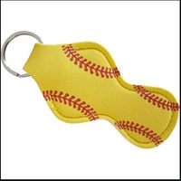Softball Chapstick Keychain