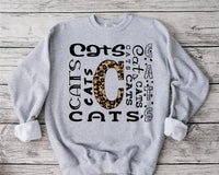 Cats Typography Sublimation Transfers